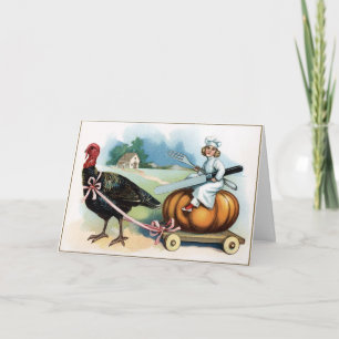 Cartão De Festividades Vintage Victorian Thanksgiving Card