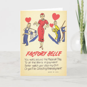 Cartão De Festividades Vintage Vinegar Namorados- Belle of the Workplace,