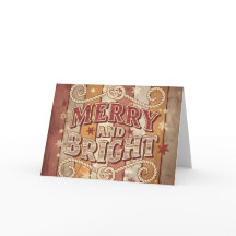 Vintage Western Merry and Bright Christmas