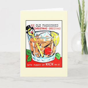Cartão De Festividades Vintage Whimsical Christmas Greeting Card
