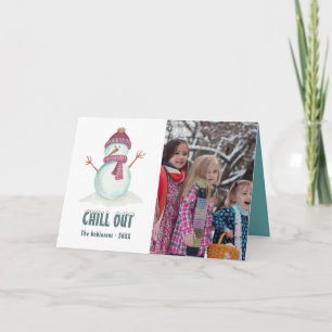 Cartão De Festividades Vintage Winter Family Photo