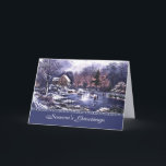 Cartão De Festividades Vintage Winter Scene Christmas<br><div class="desc">Saudações da temporada. Feliz Natal e Feliz ano novo. Cartões de saudação de Natal personalizáveis com um litógrafo Vintage de cena de inverno por Currier e Ives,  por volta de 1890. Cartões de correspondência,  favores e presentes disponíveis na Categoria Natal e Ano Novo / Arte fina da nossa loja.</div>