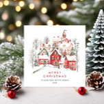 Cartão De Festividades Vintage Winter Town Christmas Corporate<br><div class="desc">Surpreenda e traga alegria aos próximos e torne a celebração inesquecível. Para mais personalização,  clique no link "personalizar mais" e use nossa ferramenta design para modificar esse modelo.</div>