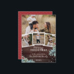 Cartão De Festividades Vintage Wood Snow Felry Christmas 4 Photo Collage<br><div class="desc">Vintage Wood Snow Felry Christmas 4 Photo CollageCrie seu próprio cartão de feriado fotográfico com este design fácil de usar! Apresentando uma colagem fotográfica multifoto 4 com uma moldura branca ao seu redor, água colorida verde de inverno, neve e tipografia country contra uma madeira rustica de safra. Inverter para um...</div>