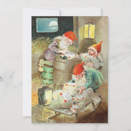 Cartão De Festividades Vintage Xmas Jultomte