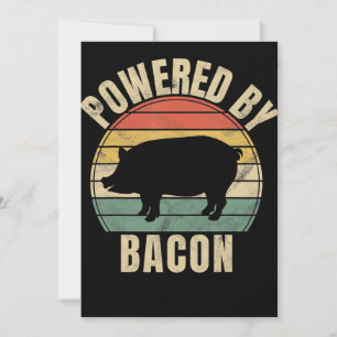 Cartão De Festividades Vintagem Retroativa Com CHURRASCO De Bacon   CHURR