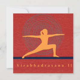 Cartão De Festividades Virabhadrasana II Art Card