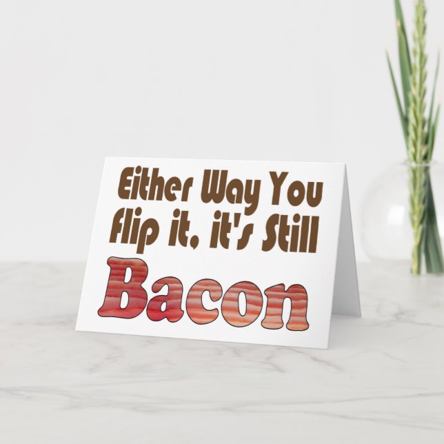 Cartão De Festividades Vire-o Bacon (Frente)