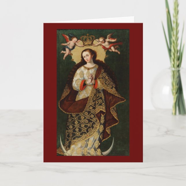 CARTÃO DE FESTIVIDADES VIRGEM DE NATAL (Frente)