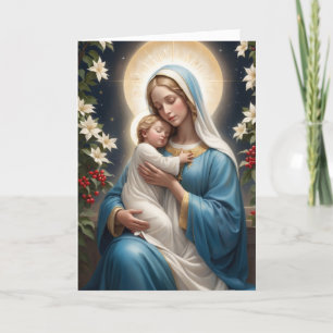 Cartão De Festividades Virgem Maria Santíssima Católica Tradicional