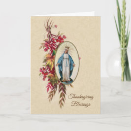 Cartão De Festividades Virgem Religiosa Mãe Maria Ação de Graças