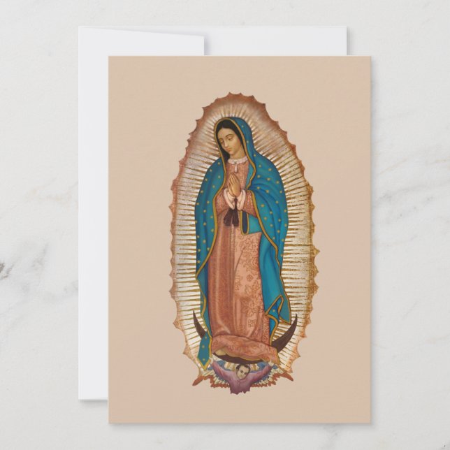 Cartão De Festividades Virgen de Guadalupe (Frente)