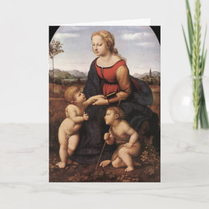 Cartão De Festividades Virgin with Jesus and St. John by Raphael