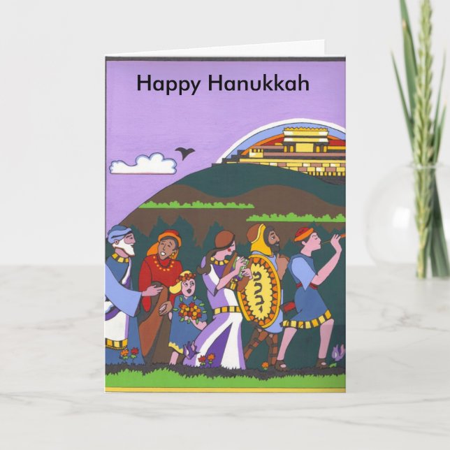 Cartão De Festividades Vitória de Hanukkah (Frente)