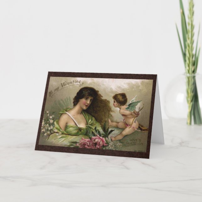 Cartão De Festividades Vitoriano para a Pergunta de Amor do Meu Amor (Frente)