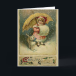 Cartão De Festividades Vitoriano Vintage Retro Child e Cat Christmas<br><div class="desc">Victorian Vintage Retro Child and Cat in Snow Christmas Little Girl White Cat Cartões de natal Feliz de Natal,  natal vitoriano,  natal retrô,  natal natal,  natal vitoriano,  menina vitoriana com natal de gato,  natal branco vitoriano,  vintage</div>