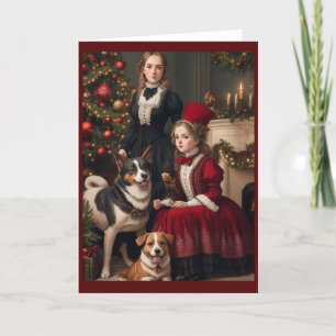 Cartão De Festividades Vitoriano Vintage Retro Natal