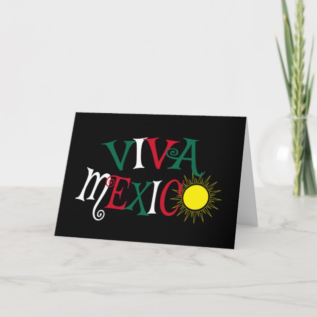Cartão De Festividades Viva México (Frente)
