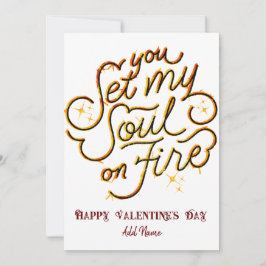 Cartão De Festividades Você Acendeu Fogo na Minha Alma Aniversário Dia do
