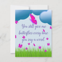 Cartão De Festividades Você Ainda Me Dá Borboletas Namorados