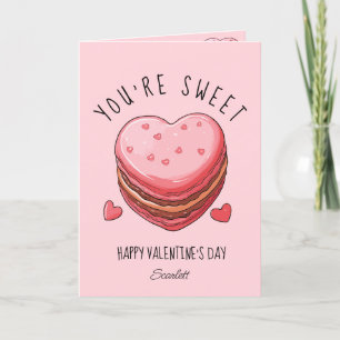 Cartão De Festividades Você é Doce Feliz Dia dos Namorados Macarons Bisco