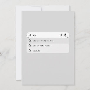 Cartão De Festividades Você é engraçado ao completar automaticamente o hu