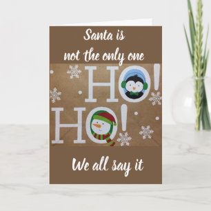 CARTÃO DE FESTIVIDADES **VOCÊ É ESPECIAL*** NATAL HO HO HO