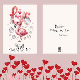 Cartão De Festividades Você É Flamazing Crianças Valentines Fofa Flamingo