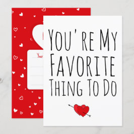 Cartão De Festividades Você É Minha Coisa Favorita Para Fazer Divertido S