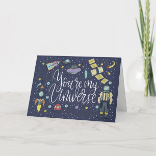 Cartão De Festividades Você é minha galáxia espacial Universo