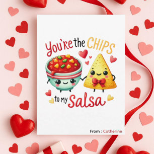 Cartão De Festividades Você é o chip para a minha salsa Funny Valentine C
