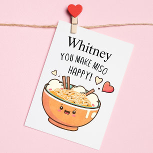 Cartão De Festividades Você Faz Miso Feliz Ramen Dia dos Namorados