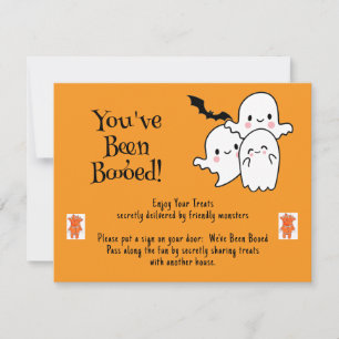 Cartão De Festividades Você Foi Vaiado Nós Fomos Vaiados Fofo Halloween