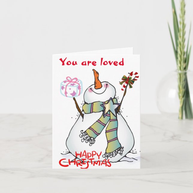 CARTÃO DE FESTIVIDADES VOCÊ ME TORNA UM NATAL FELIZ"**** (Frente)