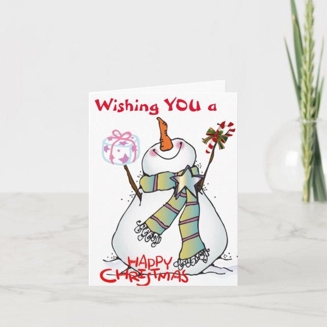 CARTÃO DE FESTIVIDADES VOCÊ ME TORNA UM NATAL FELIZ"**** (Frente)