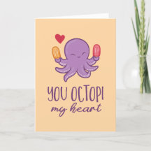 Você Octopi Meu Coração Octopus Dia de os namorado