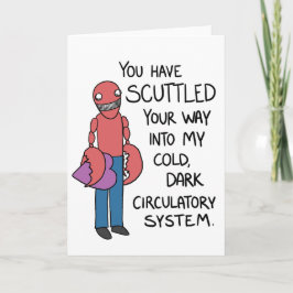 Cartão De Festividades "Você scuttled…" namorados crustáceos