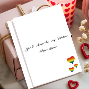 Cartão De Festividades Você Será Sempre Meu Namorado Bandeira LGBT do Cor