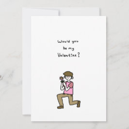Cartão De Festividades Você Seria O Meu Namorados? Um menino com flor