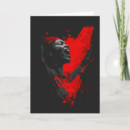 Cartão De Festividades Voice in Red