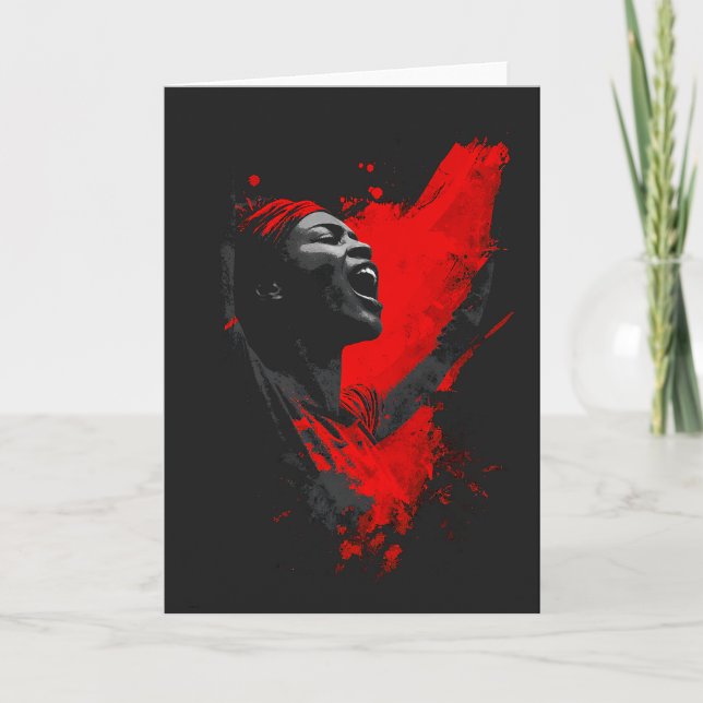 Cartão De Festividades Voice in Red (Frente)