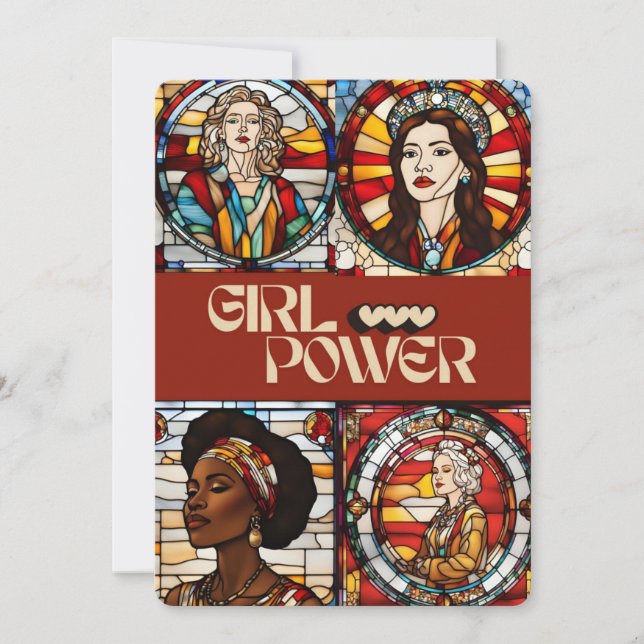 Cartão De Festividades “Voices of Equality: A Tribute to Women's Power” (Frente)