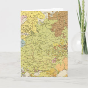 Cartão De Festividades Volkerkarte von Russland - Map of Russia