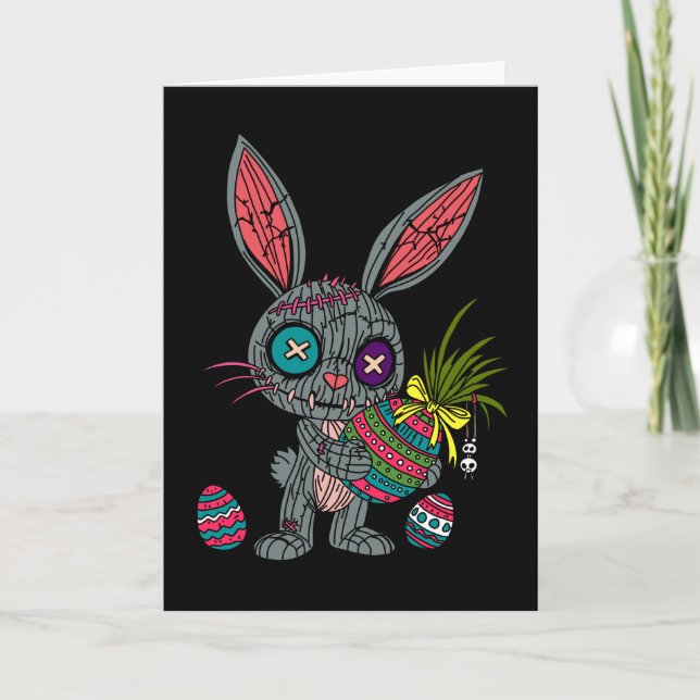 Cartão De Festividades Voodoo Páscoa Bunny (Frente)