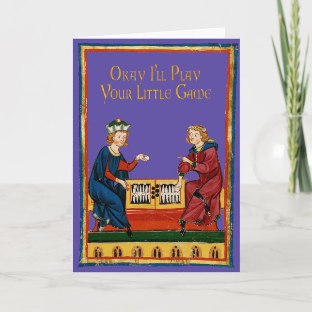 Cartão De Festividades Vou jogar o seu jogo (Frente)