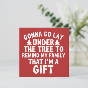 Cartão De Festividades Vou me deitar embaixo da árvore para lembrar minha