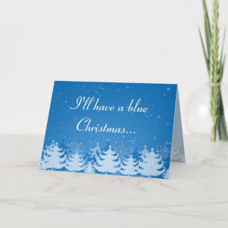 Cartão De Festividades Vou ter um Natal azul