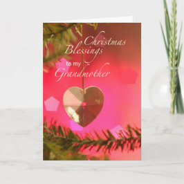 Cartão De Festividades Vovó do Coração de Natal em Árvore Alegrias Simple