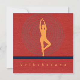 Cartão De Festividades Vrikshasana Art Card