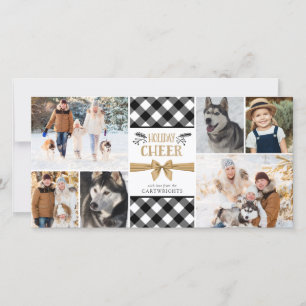 Cartão De Festividades &W Colagem de Fotografias de Búfalo de Cheque de F